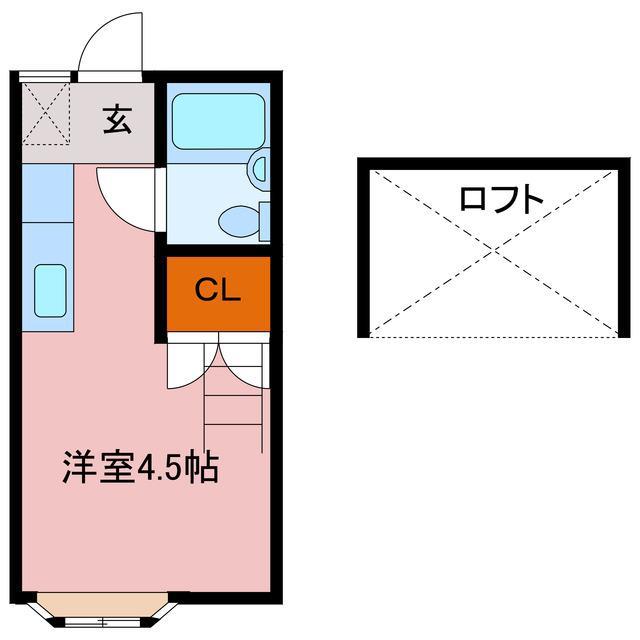 ペピタシティサイド(ワンルーム/1階)の間取り写真