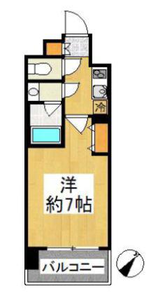 コンシェリア豊洲MASTERS VILLA(1K/6階)の間取り写真