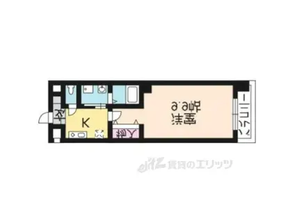 アスティオン深草(1K/3階)の間取り写真