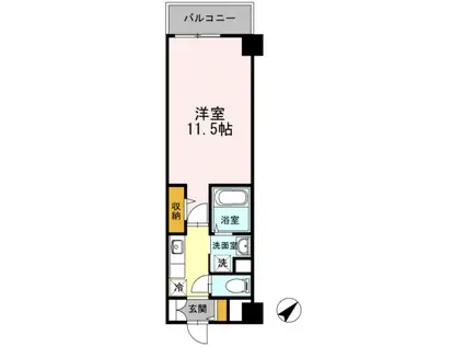 HILL FLAT OSAKI(1K/1階)の間取り写真