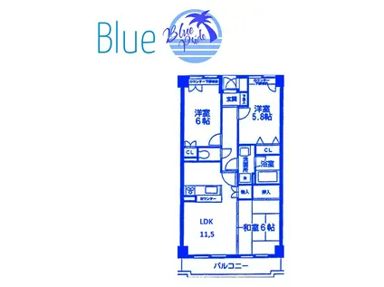 ヒルサイドヴィラ東戸塚(3LDK/3階)の間取り写真