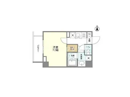 ラティエラ大森(1K/1階)の間取り写真