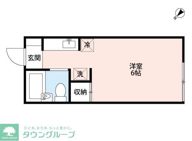 ワイズピア(ワンルーム/1階)の間取り写真