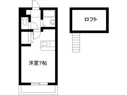 エレガンスメゾンI(ワンルーム/2階)の間取り写真
