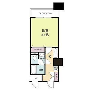 メゾンドヴィレ大阪城公園前(1K/19階)の間取り写真