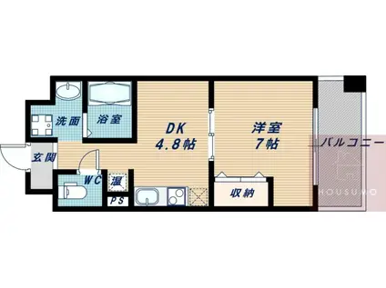 第17関根マンション(1DK/5階)の間取り写真