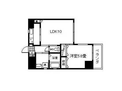 セントラルヒルズ(1LDK/11階)の間取り写真