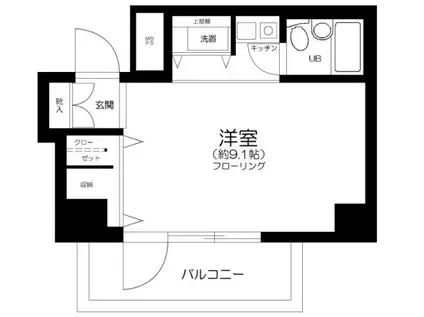 浅草スカイレジテル(ワンルーム/6階)の間取り写真