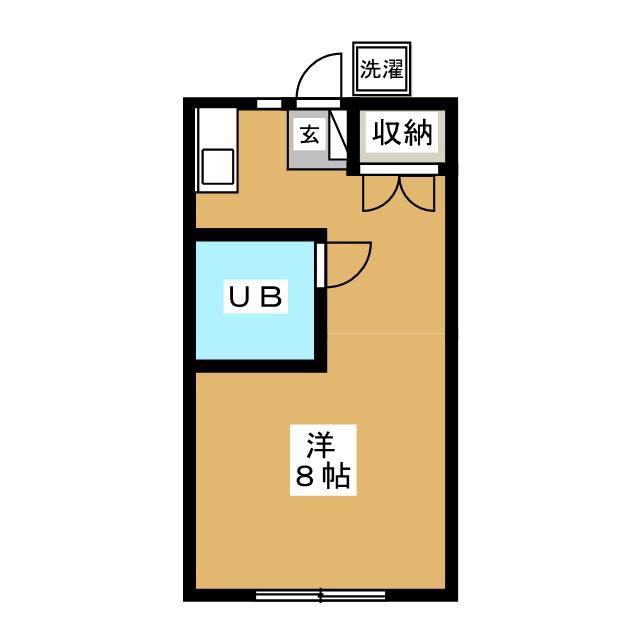 パールハウス(ワンルーム/2階)の間取り写真