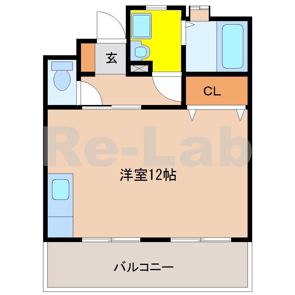 3UMK宮崎ビル(ワンルーム/10階)の間取り写真
