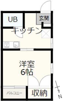 サンシティー(1K/2階)の間取り写真