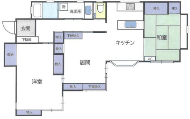 高円寺南4丁目マンション(2LDK/1階)の間取り写真