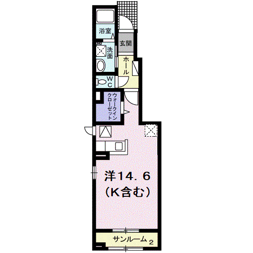 ベル モーデ(ワンルーム/1階)の間取り写真