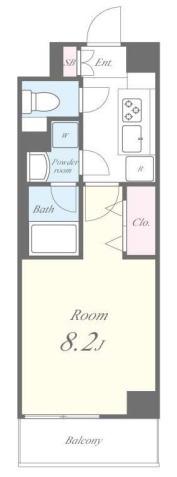 JOYEUXジョワイユ(1K/2階)の間取り写真