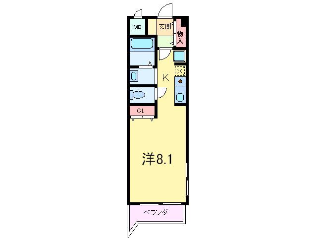 OZパレス(1K/2階)の間取り写真