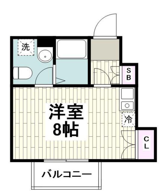 クロームキューブ(ワンルーム/1階)の間取り写真