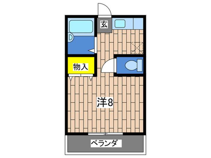 YAハイツ(ワンルーム/1階)の間取り写真
