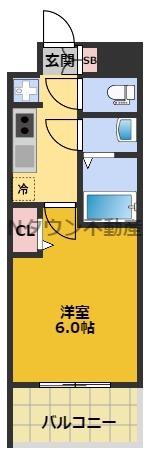 プレサンス新栄ユリシス(1K/11階)の間取り写真