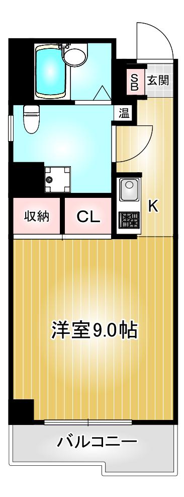 レディース徳川(ワンルーム/7階)の間取り写真