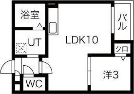 JACK YAWATAI(1LDK/3階)の間取り写真