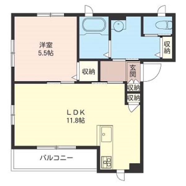ささの台ヒルズ(1LDK/1階)の間取り写真