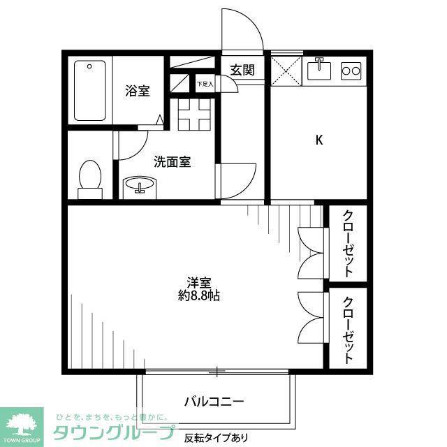 アムール SAZEMII(1K/2階)の間取り写真
