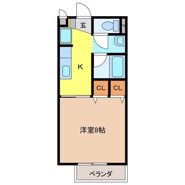 SURPLUS ONE SHIMIZU(1K/1階)の間取り写真