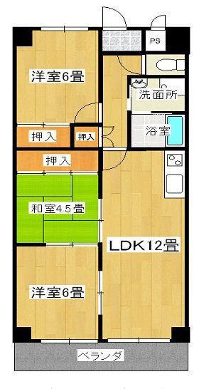 レジデンスアイズ(3LDK/5階)の間取り写真