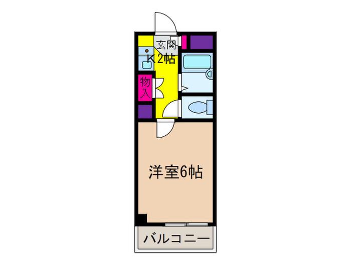 スーペリアレジデンスII(1K/2階)の間取り写真