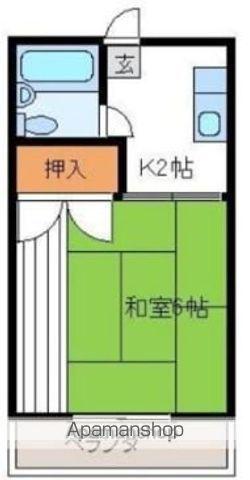コーポ江川(1K/1階)の間取り写真