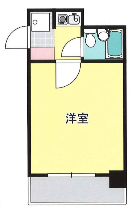 パシフィック池袋(1K/2階)の間取り写真