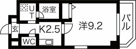 ノーブル コート(1K/3階)の間取り写真