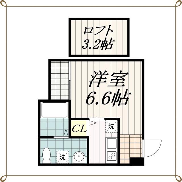 ALIVILA(1K/2階)の間取り写真