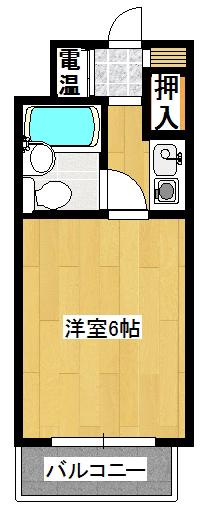 インペリアル関西エアポートA(1K/6階)の間取り写真