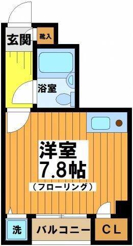 メゾンドリシェス(ワンルーム/1階)の間取り写真