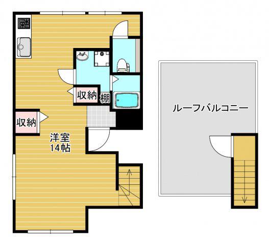 ヴィジュエ西田辺(ワンルーム/3階)の間取り写真