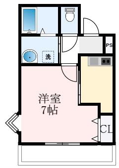 バーンズ巴(1K/2階)の間取り写真