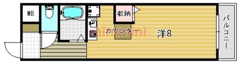 TSコート(1K/1階)の間取り写真