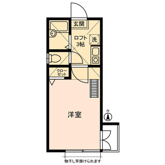 スリーワン(1K/1階)の間取り写真