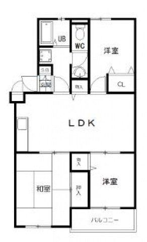サニープラザ(3LDK/2階)の間取り写真