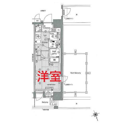 ガーラ・ヴィスタ大井仙台坂(1K/3階)の間取り写真