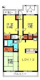 ライオンズマンション川口ブリーズコート(3LDK/4階)の間取り写真