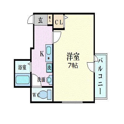 エスリード梅田西第2(1K/9階)の間取り写真