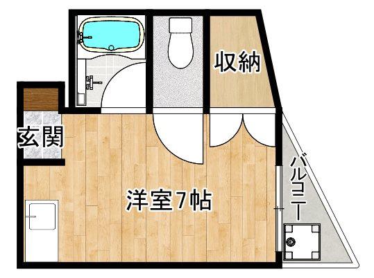 アイビスS1(ワンルーム/1階)の間取り写真