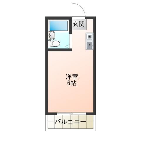 ギャレ山王(ワンルーム/9階)の間取り写真