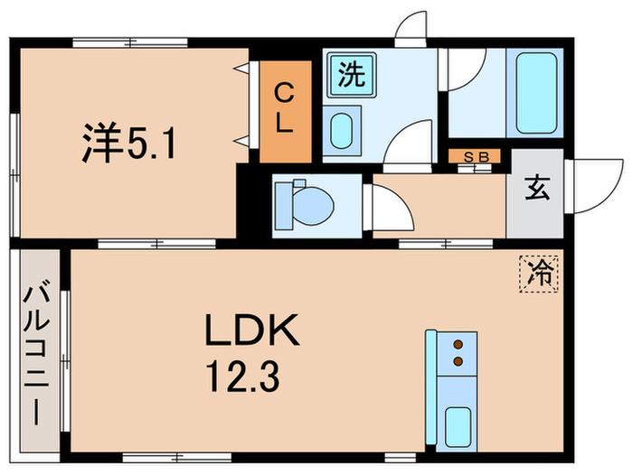 クレールメゾン(1LDK/3階)の間取り写真