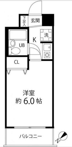 TS GARDEN梶ヶ谷(1K/3階)の間取り写真