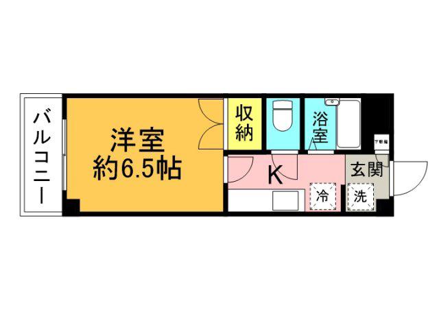 RADIANTE仁保(1K/2階)の間取り写真
