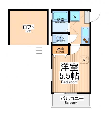 アクアテラス(1K/2階)の間取り写真