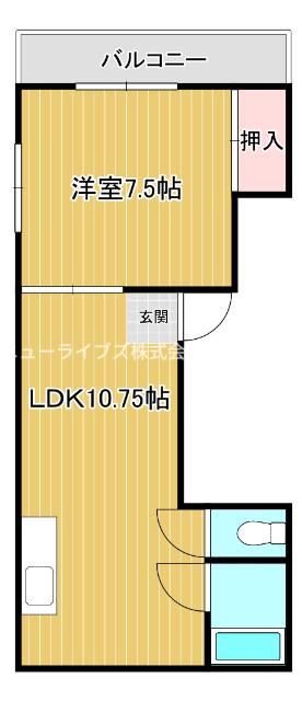 アネックス門真(1LDK/2階)の間取り写真